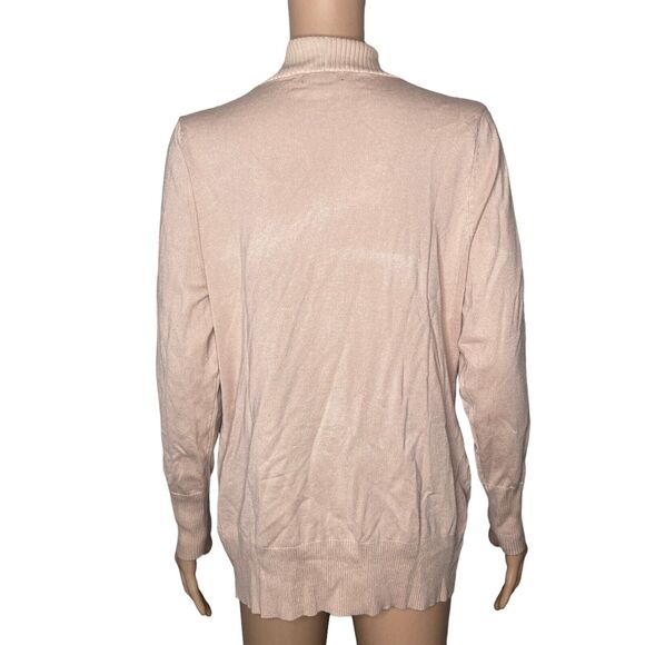 Voianlimo Sweater Womens Large Pink Open Front Long Cardigan - Picture 2 of 13